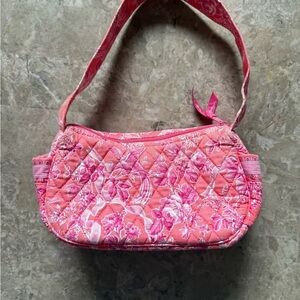 Vera Bradley Pink Floral Quilted Shoulder Bag